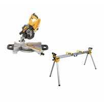 DWS773 DeWALT skersavimo pjūklas + DE7023 stalas
