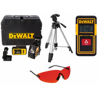 DW088KD DeWALT 2 krypčių savaime susireguliuojantis lazeris su detektorium + DW030PL lazerinis atstumo matuoklis