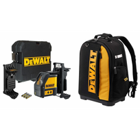 DeWALT DW088K 2 krypčių savaime susireguliuojantis lazeris + DWST81690-1 įrankių kuprinė