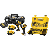 DCK2062M2T DeWALT 18V suktuvų-gręžtuvų rinkinys + DT71563 gražtų ir sukimo antgalių komplektas