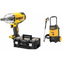 DCF899NT DeWALT 18V smūginis veržliasukis + DXPW001E aukšto slėgio plovykla