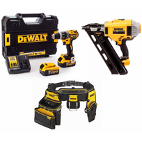 DCN692N DeWALT 18V viniakalė + DCD796P2 18V suktuvas – gręžtuvas + DWST1-75552 prijuostė
