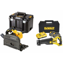 DCS388T2 DeWALT FLEXVOLT 54V tiesinis pjūklas + DCS520NT 54V diskinis pjūklas