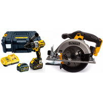 DCD996T2 DeWALT 54V FLEXVOLT suktuvas - gręžtuvas + DCS391N 18V XR Li-Ion diskinis pjūklas
