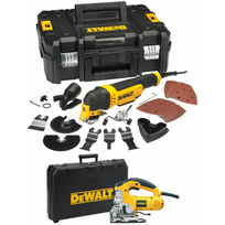DWE315KT DeWALT daugiafunkcinis įrankis + DW331K 701W siaurapjūklis