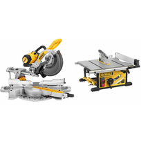 DWS727 DeWALT skersinio pjovimo staklės (250mm) + DWE7492 išilginio pjovimo staklės