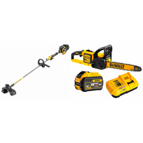 DCM575X1 DeWALT FLEXVOLT 54V grandininis pjūklas + DCM571N FLEXVOLT 54V žoliapjovė - trimeris