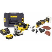 DCS331P2 DeWALT 18V siaurapjūklis + DCS355N 18V daugiafunkcinis įrankis
