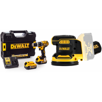 DCD796P2 DeWALT 18V suktuvas – smūginis gręžtuvas + DCW210N 18V 125 mm ekscentrinis šlifuoklis