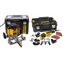 DWE315KT DeWALT daugiafunkcinis įrankis + DW625EKT kintamo greičio freza 2000 W
