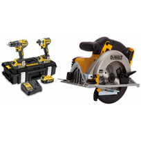 DCK266P3 DeWALT 18V rinkinys DCF887 smūginis suktuvas + DCD796 suktuvas-gręžtuvas + DCS391N 18V diskinis pjūklas