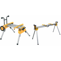 DE7400 DeWALT Heavy Duty sulankstomas išilginio pjovimo staklių stovas + DE7023 skersinio pjovimo staklių stovas
