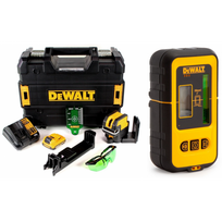 DCE0825D1G DeWALT kryžminis lazerinis nivelyras + DE0892 linijinio lazerio detektorius