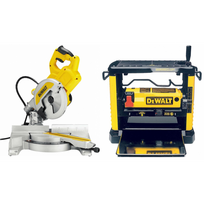 DWS777 DeWALT 216 mm skersavimo pjūklas + DW733 reismusinės obliavimo staklės (Type 11)