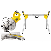 DWS778 DeWALT skersinio pjovimo staklės + DE7033 kompaktiškas stalas