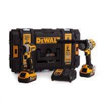 DCK276P2 DeWALT 18V suktuvų rinkinys (2x5.0 Ah) + DOVANA!