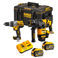 DCH333X2 DeWALT FLEXVOLT 54V SDS-Plus perforatorius 30mm + DCD996N suktuvas-gręžtuvas + TOUGHSYSTEM 2.0 dėžė