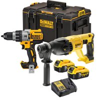 DCH133P2 DeWALT 18V perforatorius + DCD996N suktuvas-gręžtuvas + TOUGHSYSTEM 2.0 dėžė