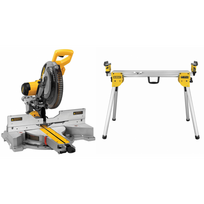 DWS780XPS DeWALT 305 mm slankus skersinis pjūklas + DE7033 kompaktiškas stalas