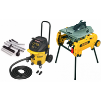D27107XPS DeWALT elektrinis vartomas pjūklas + DWV902MKIT siurblys