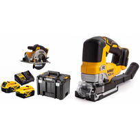 DCS391P2 DeWALT 18V diskinis pjūklas + DCS334N 18V siaurapjūklis