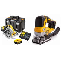 DCS570P2 DeWALT 18V diskinis pjūklas + DCS334N 18V siaurapjūklis