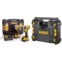 DCK266P2T DeWALT 18V XR smūginis suktuvas + suktuvas-gręžtuvas + DWST1-81078 TSTAK radijo imtuvas