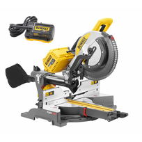 DHS780NA DeWALT FLEXVOLT 54V skersinio pjovimo staklės su adapteriu elektros lizdui (305 mm)