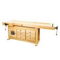 WB210C Holzmann medinis darbastalis su spintele ir spaustuvais