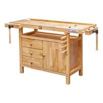 WB138C Holzmann medinis darbastalis su spintele ir spaustuvais