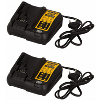 2 x DCB107 DeWALT 10.8V, 12V, 14.4V, 18V Li-ion baterijų kroviklis