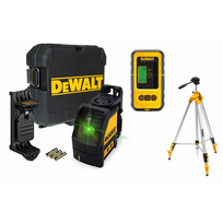 DW088CG DeWALT lazerinis nivelyras + DE0892G detektorius + DE0881T stovas