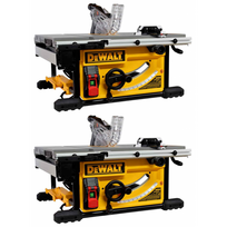 2 x DWE7492 DeWALT išilginio pjovimo staklės
