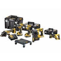 DCK422P3T DeWALT 18V combo rinkinys (3x5.0 Ah) + DCS367NT 18V tiesinis pjūklas + DOVANA!