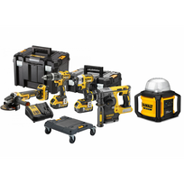 DCK422P3T DeWALT 18V combo rinkinys (3x5.0 Ah) + DCL074 18V prožektorius + DOVANA!