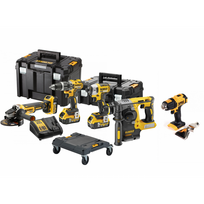 DCK422P3T DeWALT 18V combo rinkinys (3x5.0 Ah) + DCE530N 18V statybinis fenas + DOVANA!
