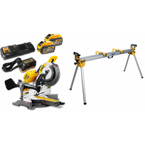 DHS780X2A DeWALT FLEXVOLT 54V XPS skersinio pjovimo staklės (305 mm) + DE7023 stalas (2x9.0 Ah)