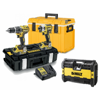 DCK266P2C DeWALT 18V smūginis suktuvas + suktuvas-gręžtuvas + šaltdėžė + DWST1-75663 radija (2x5.0 Ah)