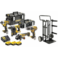 DCK422P3 DeWALT 18V combo rinkinys (3x5.0 Ah) + 1-70-324 TOUGHSYSTEM vežimėlis