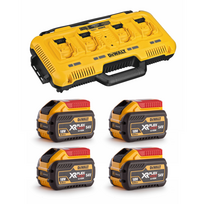 DCB104X4 DeWALT FLEXVOLT 54V baterijų ir kroviklio rinkinys (4x9.0 Ah)