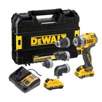 DCD703D2T DeWALT 12V suktuvas-gręžtuvas su keičiamomis galvomis (2x2.0 Ah)