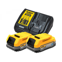 DCB115E2 DeWALT 18V POWERSTACK baterijų ir kroviklio rinkinys (2x1.7 Ah)