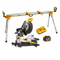 DCS781T1 DeWALT FLEXVOLT 54V skersinio pjovimo staklės 305 mm (1x6.0 Ah) + DE7023 stovas