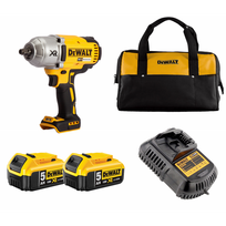 DCF899P2C DeWALT 18V smūginis veržliasukis (2x5.0 Ah) + DOVANA!