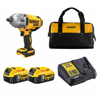 DCF900P2C DeWALT 18V smūginis veržliasukis 1/2" (2x5.0 Ah)