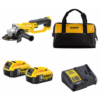 DCG412P2C DeWALT 18V kampinis šlifuoklis (2x5.0 Ah)
