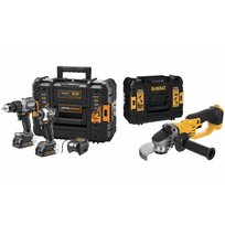 DCK200ME2GT DeWALT McLaren Edition 18V smūginis suktuvas + suktuvas-gręžtuvas (2x1.7 Ah) + DCG412NT kampinis šlifuoklis