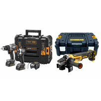 DCK200ME2GT DeWALT McLaren Edition 18V smūginis suktuvas + suktuvas-gręžtuvas (2x1.7 Ah) + DCG405NT kampinis šlifuoklis