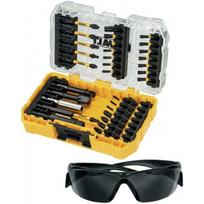 DT70733T DeWALT 38 vnt. smūginių antgalių rinkinys + tamsinti apsauginiai akiniai