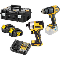 DCFD809M2 DeWALT 18V gręžtuvo - suktuvo ir smūginio suktuvo rinkinys (2x4.0 Ah)
